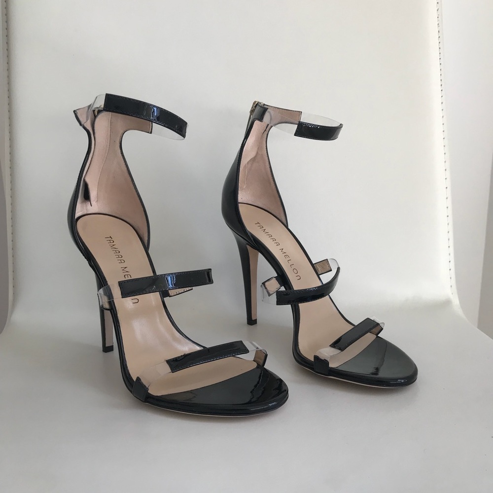 NEW Tamara Mellon Frontline Sandals. Black. Size 7